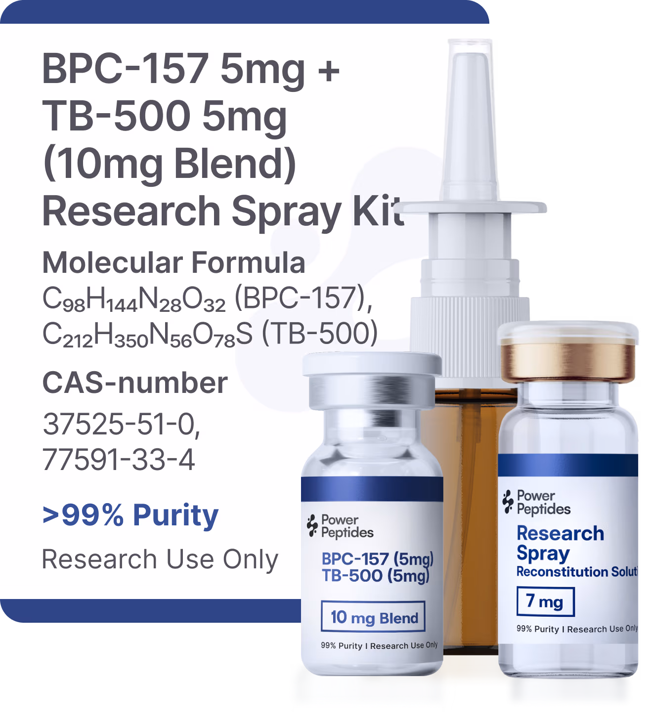 BPC-157 + TB-500 5mg/5mg (10mg/7ml) Research Spray Kit