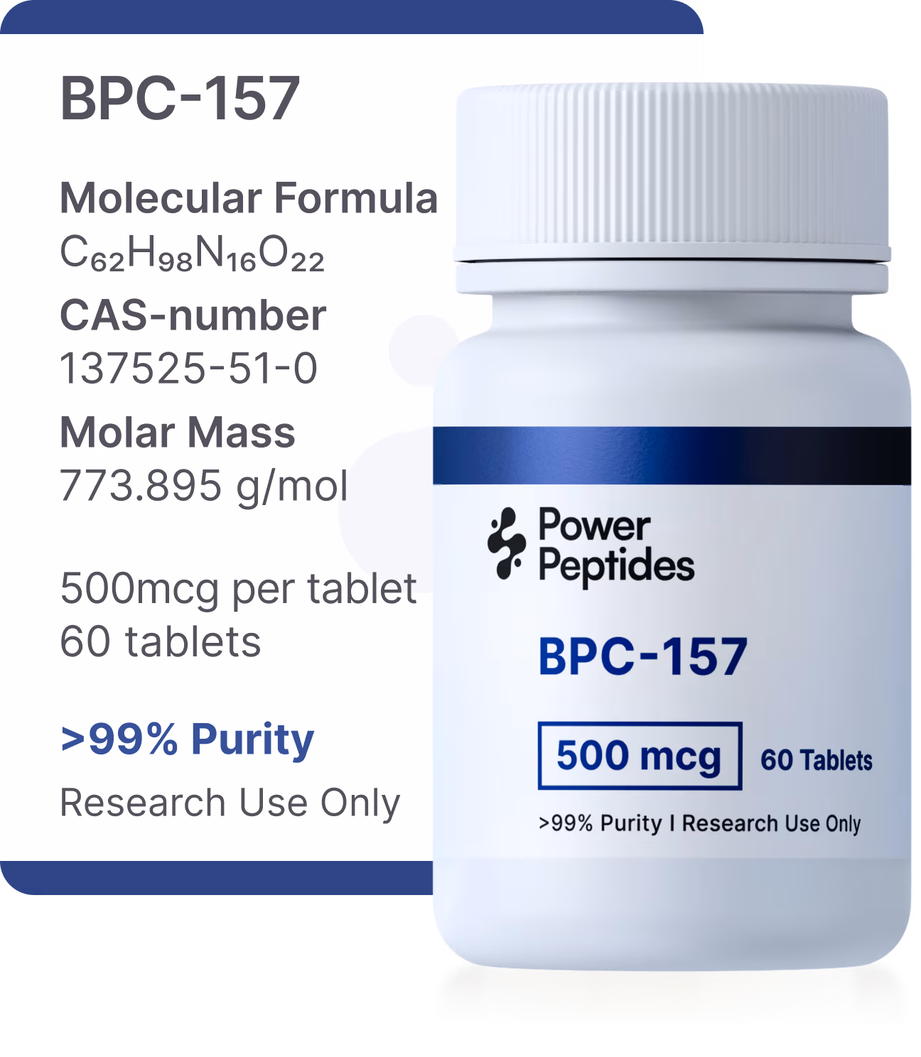 BPC-157 500mcg (60 tablets)